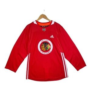 Men's Adidas Patrick Kane Chicago Blackhawks Hockey Red Practice Jersey-46